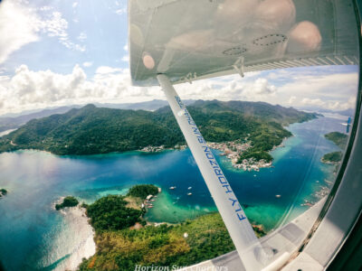 Seaplane over Liminangcong, Palawan Philippines