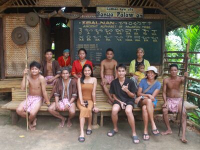 Buterfly garden Groupe picture with Palawan Tribe